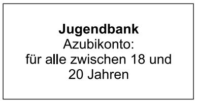 Hinweis zur Jugendbank mit Azubikonto für 18- bis 20-Jährige